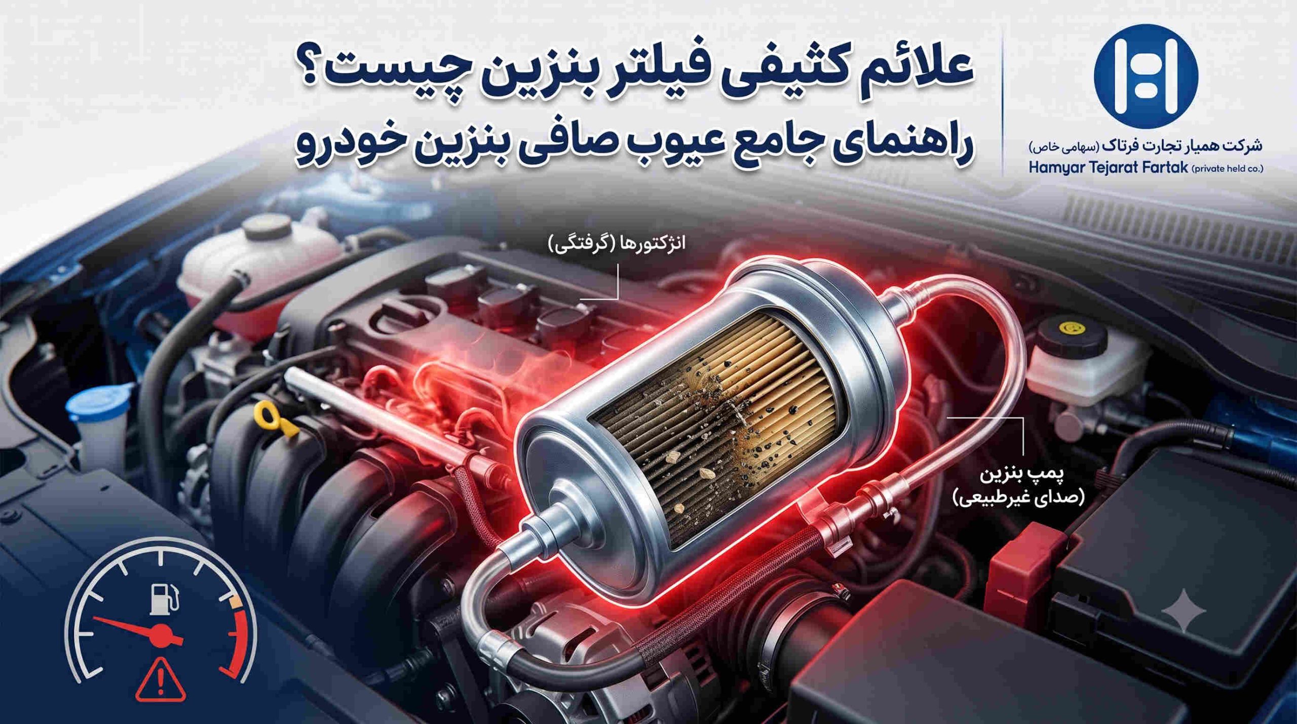 علائم کثیفی فیلتر بنزین چیست؟ بررسی نقش و عیوب صافی بنزین در خودرو