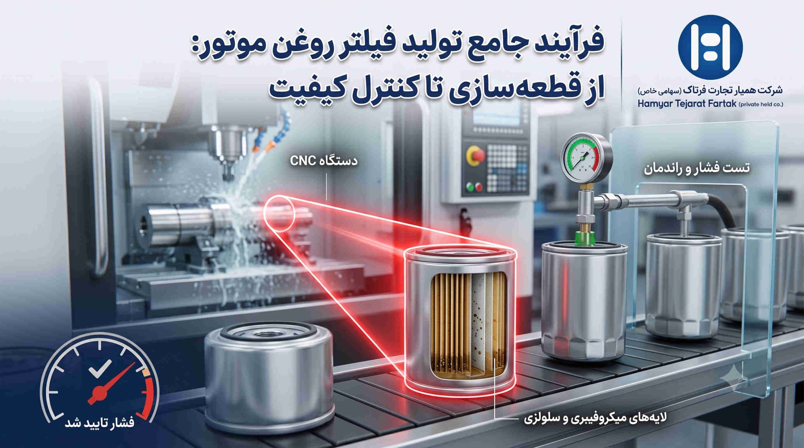 راهنمای جامع و نکات کاربردی فرآیند تولید فیلتر روغن موتور